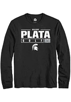 Valery Plata  Michigan State Spartans Black Rally NIL Stacked Box Long Sleeve T Shirt
