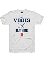 Ryan Voois  Illinois Fighting Illini White Rally NIL Sport Icon Short Sleeve T Shirt