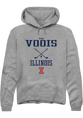 Ryan Voois  Rally Illinois Fighting Illini Mens Graphite NIL Sport Icon Long Sleeve Hoodie
