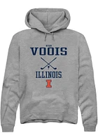 Ryan Voois  Rally Illinois Fighting Illini Mens Graphite NIL Sport Icon Long Sleeve Hoodie