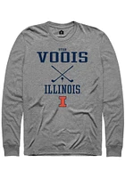 Ryan Voois  Illinois Fighting Illini Graphite Rally NIL Sport Icon Long Sleeve T Shirt