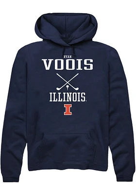 Ryan Voois  Rally Illinois Fighting Illini Mens Navy Blue NIL Sport Icon Long Sleeve Hoodie