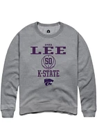Ayoka Lee  Rally K-State Wildcats Mens Graphite NIL Sport Icon Long Sleeve Crew Sweatshirt