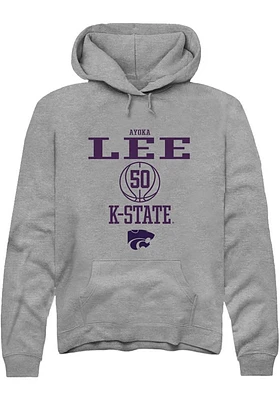 Ayoka Lee  Rally K-State Wildcats Mens Graphite NIL Sport Icon Long Sleeve Hoodie