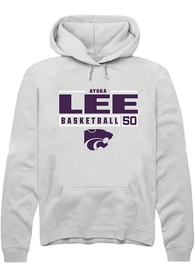 Ayoka Lee Rally K-State Wildcats Mens NIL Stacked Box Long Sleeve Hoodie