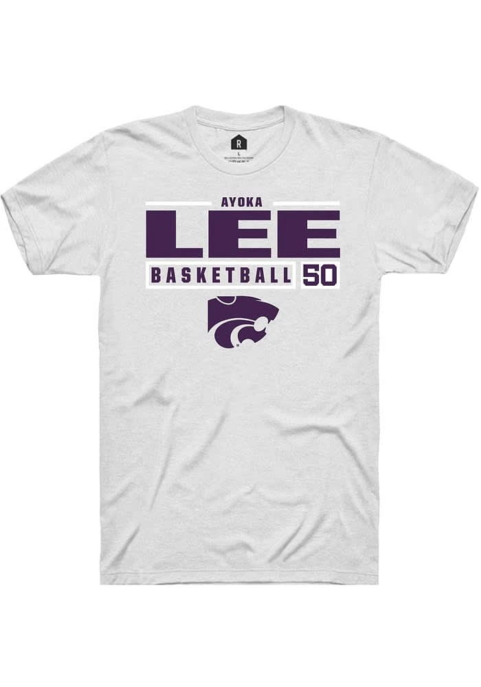 Ayoka Lee K-State Wildcats Rally NIL Stacked Box Short Sleeve T Shirt
