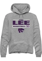 Ayoka Lee  Rally K-State Wildcats Mens Graphite NIL Stacked Box Long Sleeve Hoodie