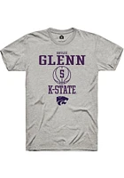 Brylee Glenn  K-State Wildcats Ash Rally NIL Sport Icon Short Sleeve T Shirt