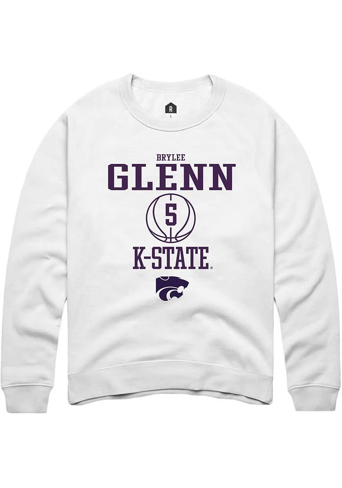 Brylee Glenn Rally K-State Wildcats Mens NIL Sport Icon Long Sleeve Crew Sweatshirt