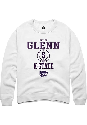 Brylee Glenn Rally K-State Wildcats Mens NIL Sport Icon Long Sleeve Crew Sweatshirt