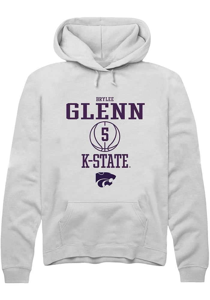 Brylee Glenn Rally K-State Wildcats Mens NIL Sport Icon Long Sleeve Hoodie