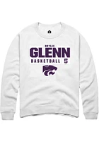 Brylee Glenn Rally K-State Wildcats Mens NIL Stacked Box Long Sleeve Crew Sweatshirt