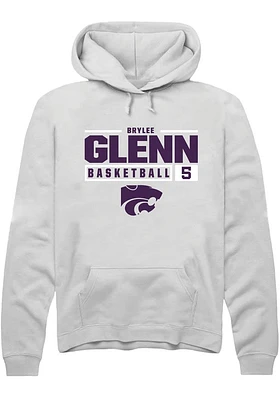 Brylee Glenn Rally K-State Wildcats Mens NIL Stacked Box Long Sleeve Hoodie