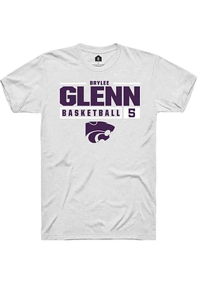 Brylee Glenn K-State Wildcats Rally NIL Stacked Box Short Sleeve T Shirt
