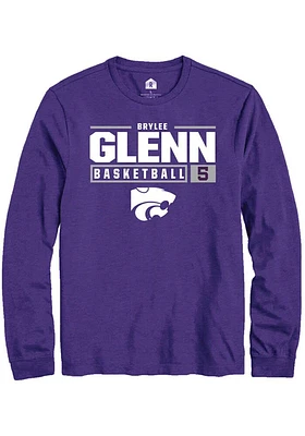 Brylee Glenn K-State Wildcats Rally NIL Stacked Box Long Sleeve T Shirt