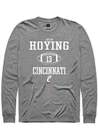 Jacob Hoying  Cincinnati Bearcats Graphite Rally NIL Sport Icon Long Sleeve T Shirt