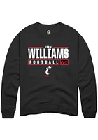 John Williams Rally Cincinnati Bearcats Mens NIL Stacked Box Long Sleeve Crew Sweatshirt