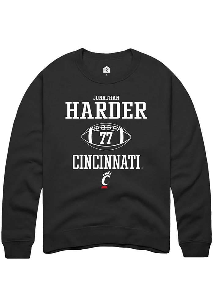 Jonathan Harder Rally Cincinnati Bearcats Mens NIL Sport Icon Long Sleeve Crew Sweatshirt