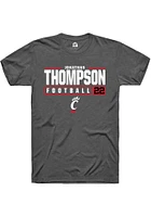 Jonathan Thompson  Cincinnati Bearcats Dark Grey Rally NIL Stacked Box Short Sleeve T Shirt