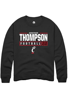 Jonathan Thompson Rally Cincinnati Bearcats Mens NIL Stacked Box Long Sleeve Crew Sweatsh