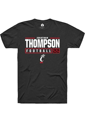 Jonathan Thompson Cincinnati Bearcats Rally NIL Stacked Box Short Sleeve T Shirt