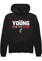 Jordan Young Rally Cincinnati Bearcats Mens NIL Stacked Box Long Sleeve Hoodie