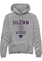 Jaelyn Glenn  Rally K-State Wildcats Mens Graphite NIL Sport Icon Long Sleeve Hoodie