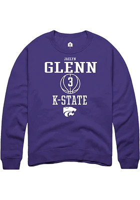 Jaelyn Glenn Rally K-State Wildcats Mens NIL Sport Icon Long Sleeve Crew Sweatshirt