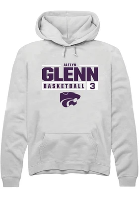 Jaelyn Glenn Rally K-State Wildcats Mens NIL Stacked Box Long Sleeve Hoodie