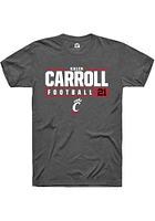 Kalen Carroll  Cincinnati Bearcats Dark Grey Rally NIL Stacked Box Short Sleeve T Shirt