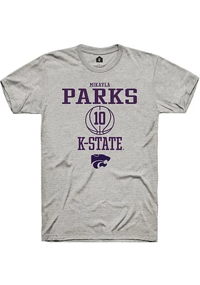 Mikayla Parks  K-State Wildcats Ash Rally NIL Sport Icon Short Sleeve T Shirt