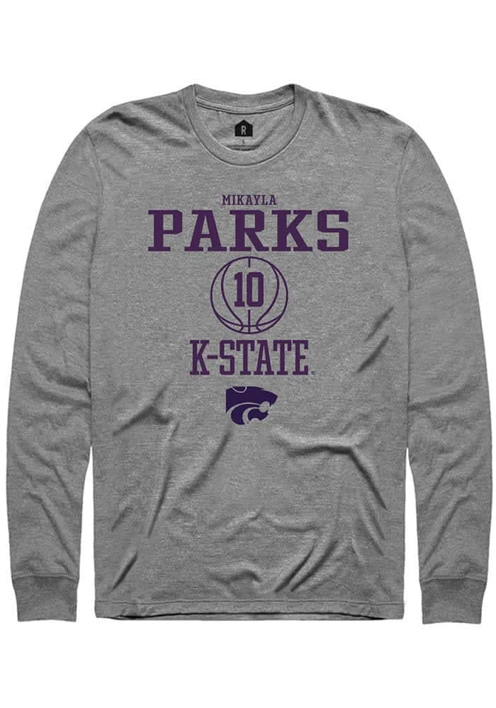 Mikayla Parks K-State Wildcats Graphite Rally NIL Sport Icon Long Sleeve T Shirt