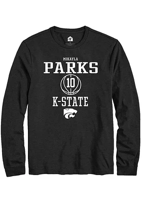 Mikayla Parks  K-State Wildcats Black Rally NIL Sport Icon Long Sleeve T Shirt