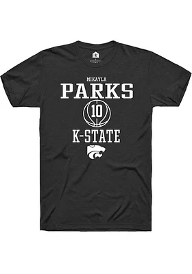 Mikayla Parks  K-State Wildcats Black Rally NIL Sport Icon Short Sleeve T Shirt