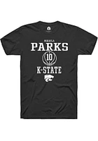 Mikayla Parks  K-State Wildcats Black Rally NIL Sport Icon Short Sleeve T Shirt