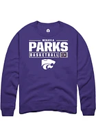 Mikayla Parks Rally K-State Wildcats Mens NIL Stacked Box Long Sleeve Crew Sweatshirt