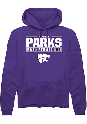 Mikayla Parks Rally K-State Wildcats Mens NIL Stacked Box Long Sleeve Hoodie