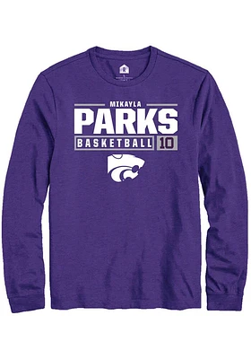 Mikayla Parks K-State Wildcats Rally NIL Stacked Box Long Sleeve T Shirt