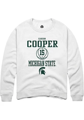 Carson Cooper Rally Michigan State Spartans Mens NIL Sport Icon Long Sleeve Crew Sweatshirt