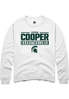 Carson Cooper Rally Michigan State Spartans Mens NIL Stacked Box Long Sleeve Crew Sweatshir