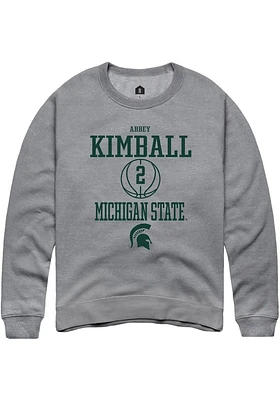 Abbey Kimball  Rally Michigan State Spartans Mens Graphite NIL Sport Icon Long Sleeve Crew Sweatsh..