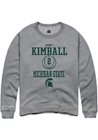 Abbey Kimball  Rally Michigan State Spartans Mens Graphite NIL Sport Icon Long Sleeve Crew Sweatsh..