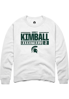 Abbey Kimball Rally Michigan State Spartans Mens NIL Stacked Box Long Sleeve Crew Sweatshir