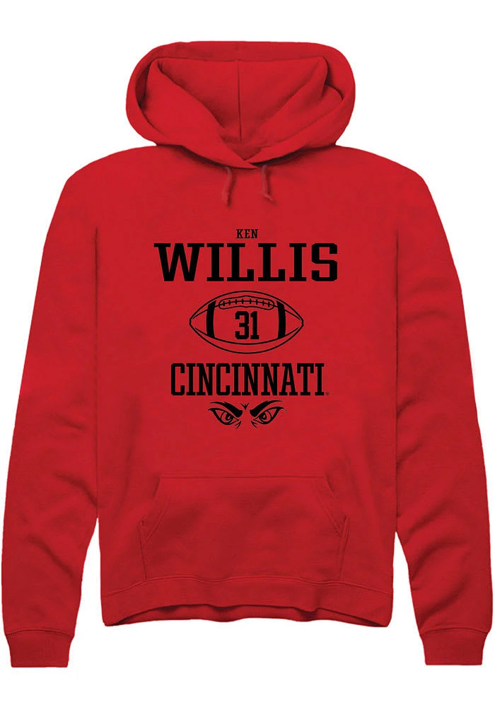 Ken Willis Rally Cincinnati Bearcats Mens NIL Sport Icon Long Sleeve Hoodie