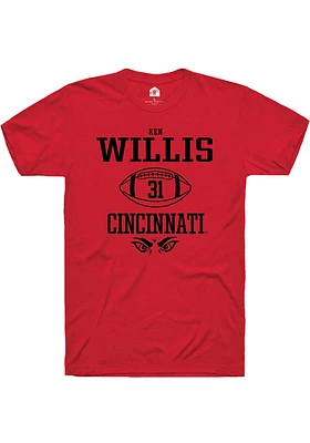 Ken Willis Cincinnati Bearcats Rally NIL Sport Icon Short Sleeve T Shirt