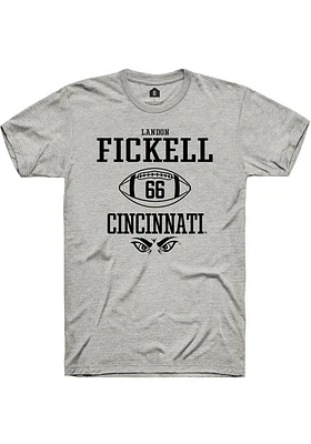 Landon Fickell  Cincinnati Bearcats Ash Rally NIL Sport Icon Short Sleeve T Shirt