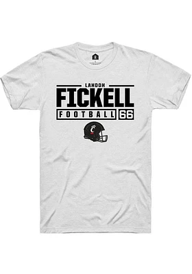 Landon Fickell Cincinnati Bearcats Rally NIL Stacked Box Short Sleeve T Shirt