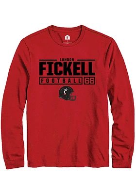 Landon Fickell Cincinnati Bearcats Rally NIL Stacked Box Long Sleeve T Shirt