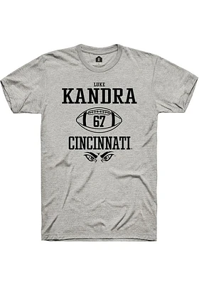 Luke Kandra  Cincinnati Bearcats Ash Rally NIL Sport Icon Short Sleeve T Shirt