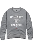 Michael McCalmont  Rally Cincinnati Bearcats Mens Graphite NIL Sport Icon Long Sleeve Crew Sweatsh..